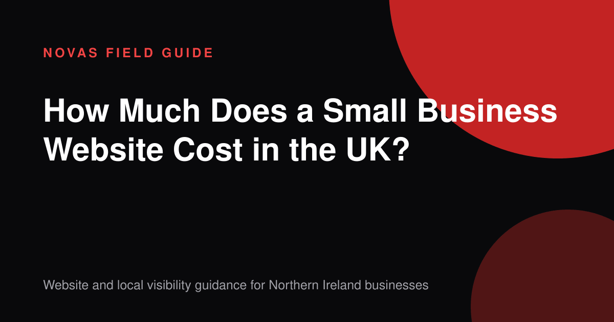 Novas Agency guide to the costs involved in a UK small-business website