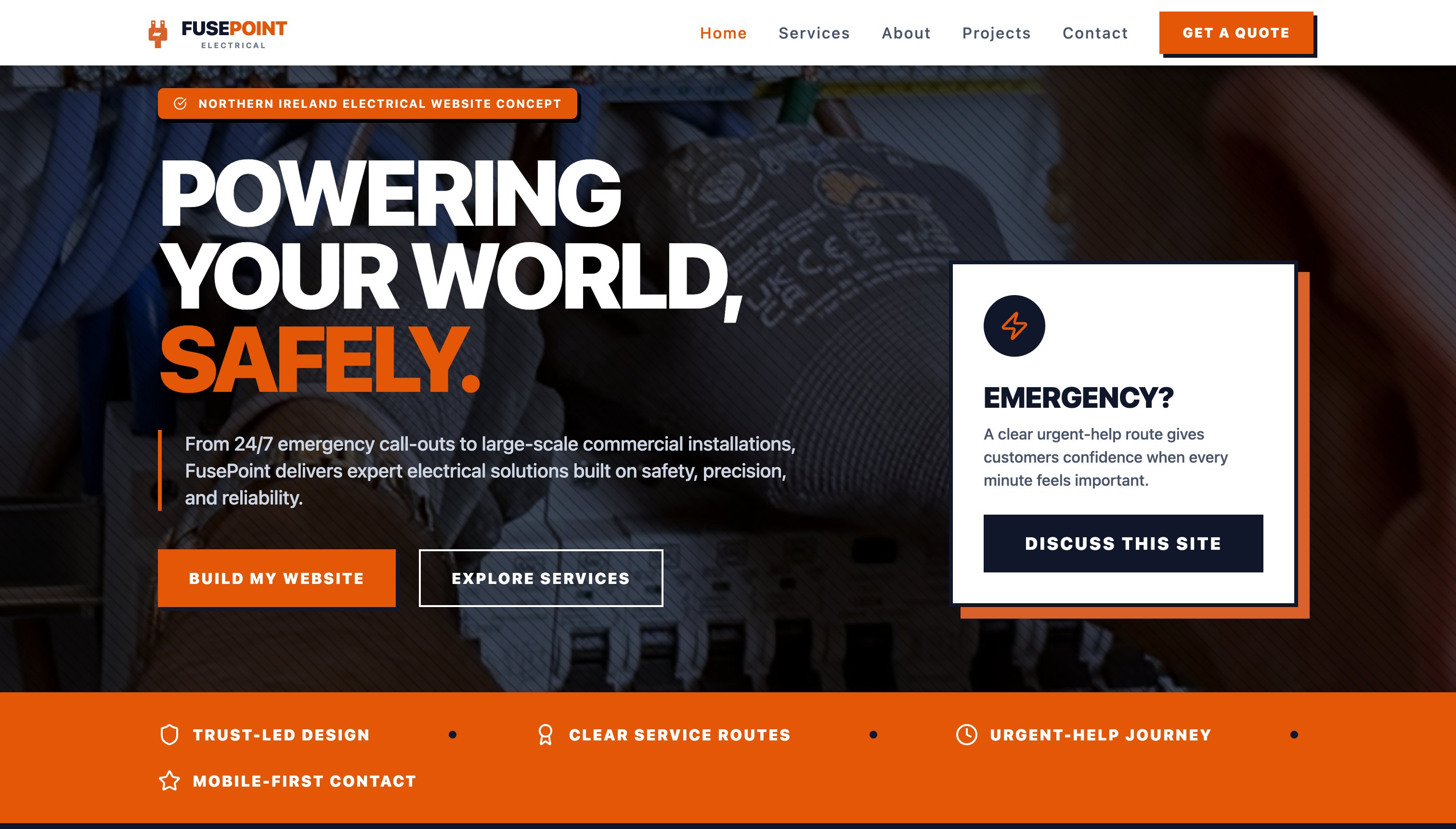 Desktop FusePoint Safety website preview