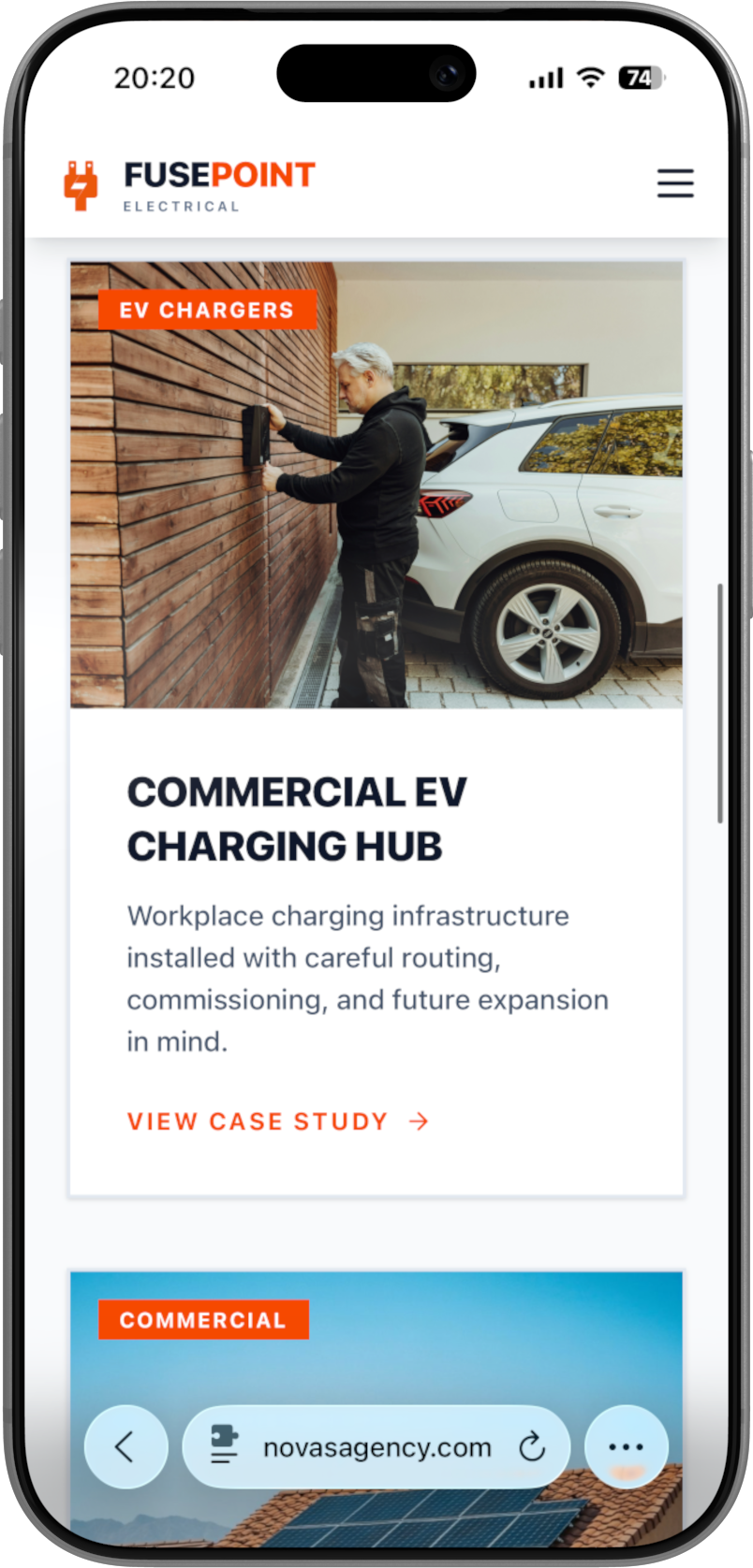 Mobile FusePoint Electrical services preview