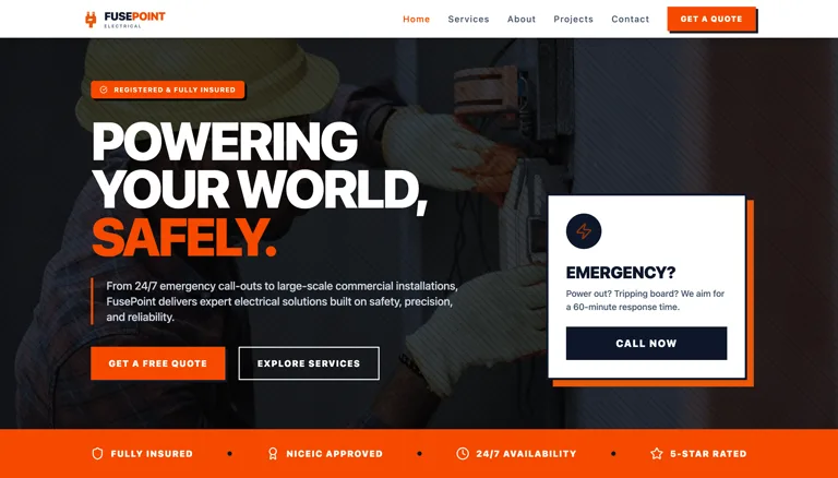 Desktop FusePoint Safety website preview