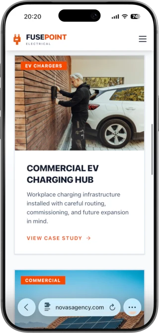 Mobile FusePoint Electrical services preview