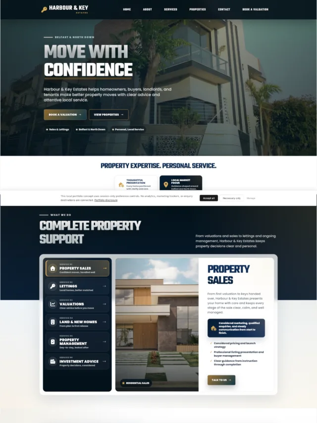 Harbour & Key Estates website concept preview
