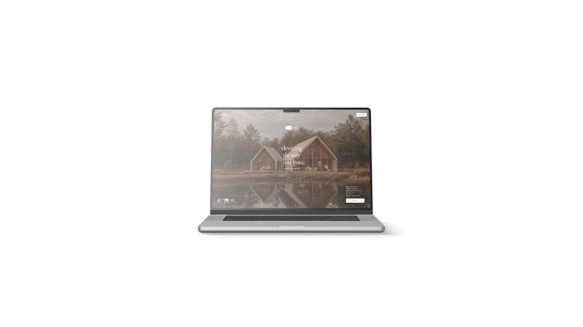 Livio website revealed on an opening MacBook